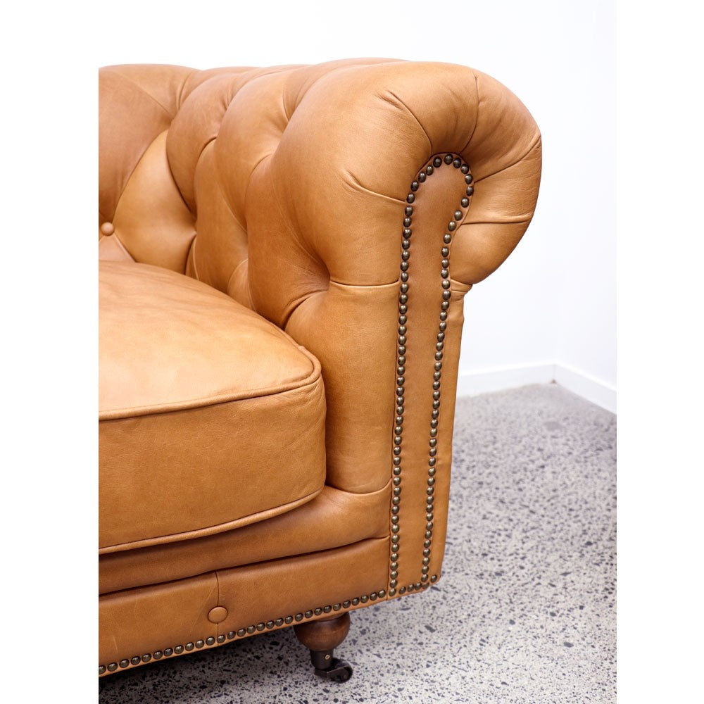 Stanhope Chesterfield 2 seater Sofa- Chestnut