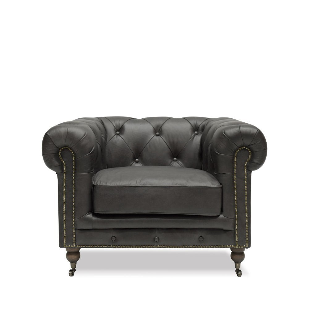 Stanhope Chesterfield  Armchair - Onyx