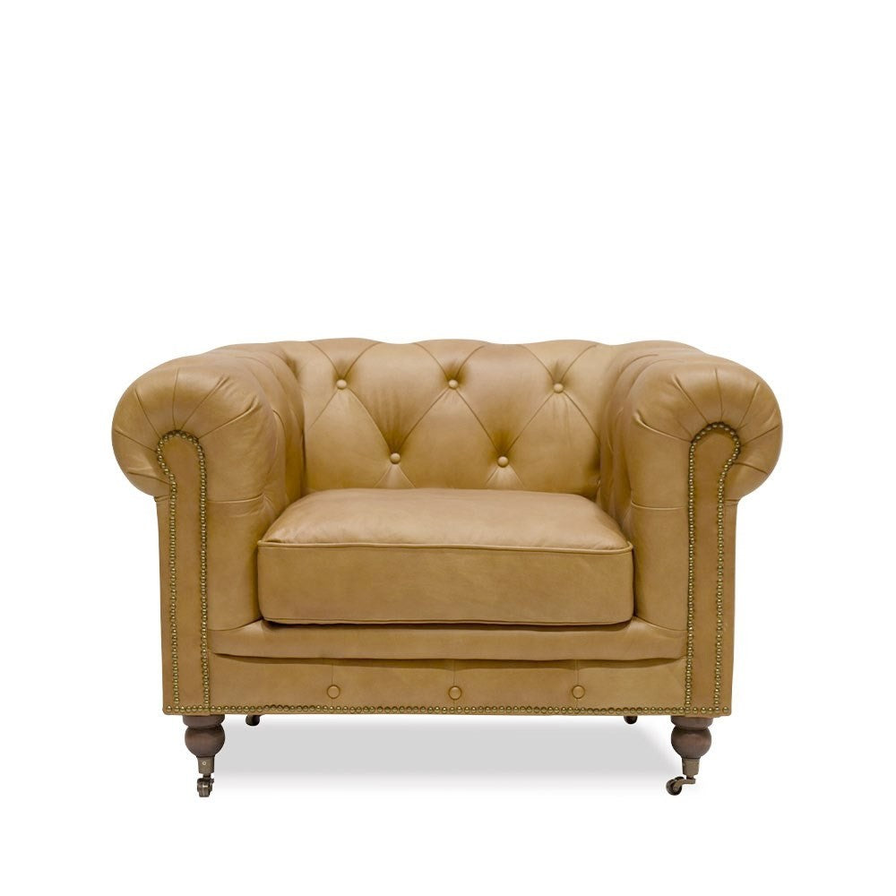 Stanhope Chesterfield  Armchair - Camel