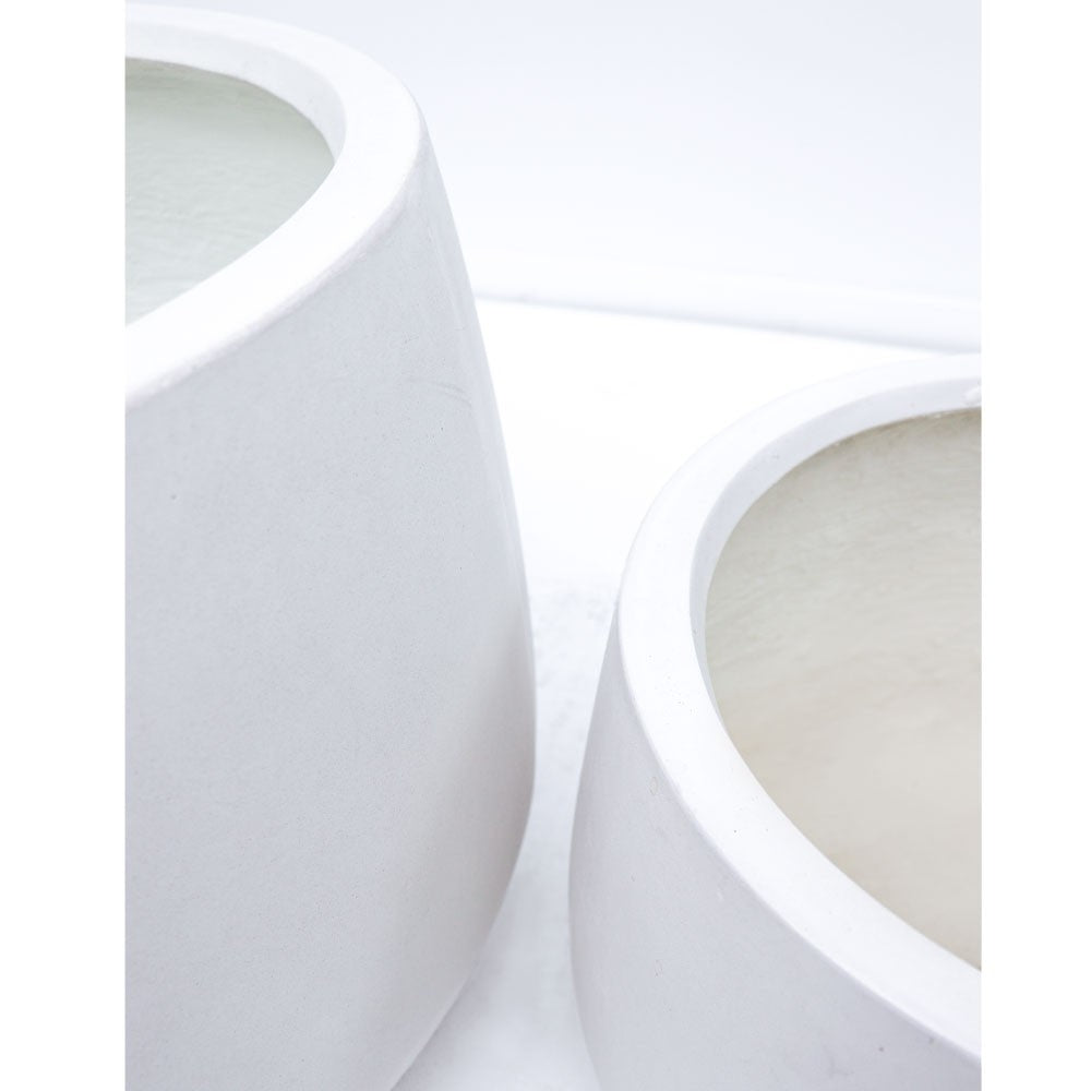 Ahuriri White Cement Planter - Medium