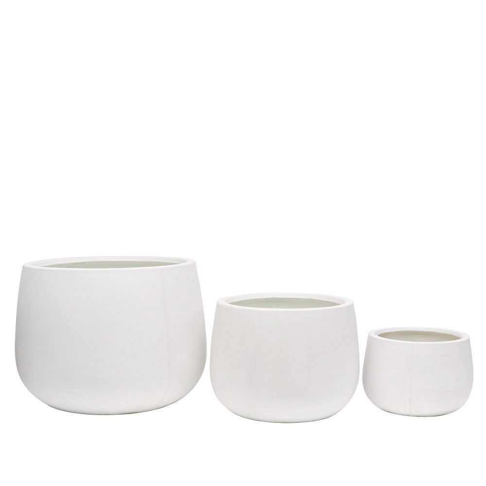 Ahuriri White Cement Planter - Small.