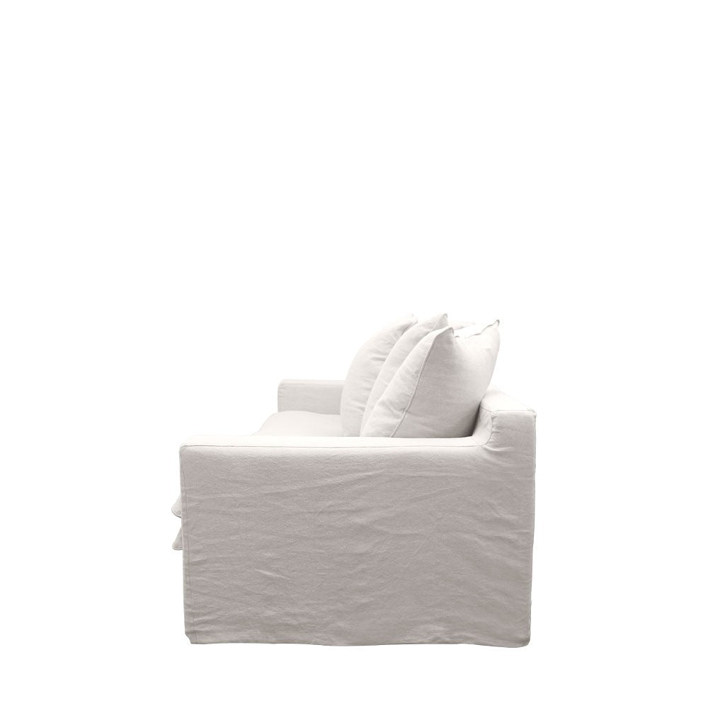 Keely Slipcover Sofa 2 Seater - White