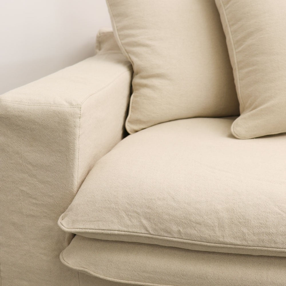 Keely Slipcover Sofa 2 Seater - Oatmeal