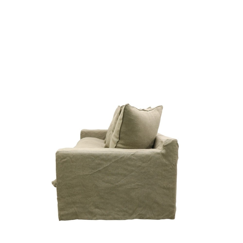 Keely Slipcover Sofa 2 Seater - Khaki