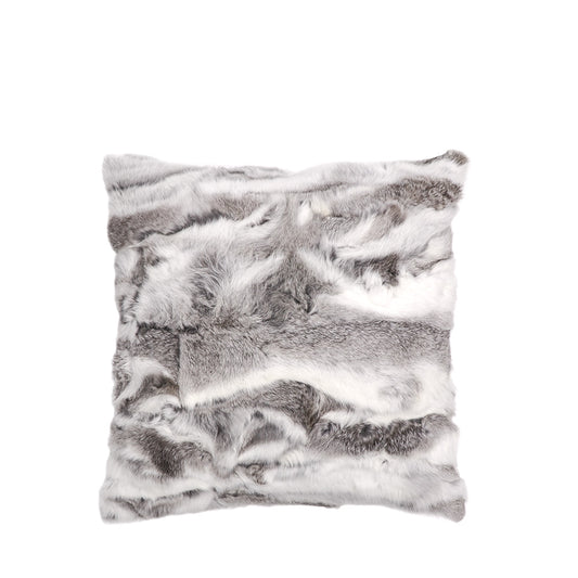 Arctic Rabbit Patched Cushion Grey