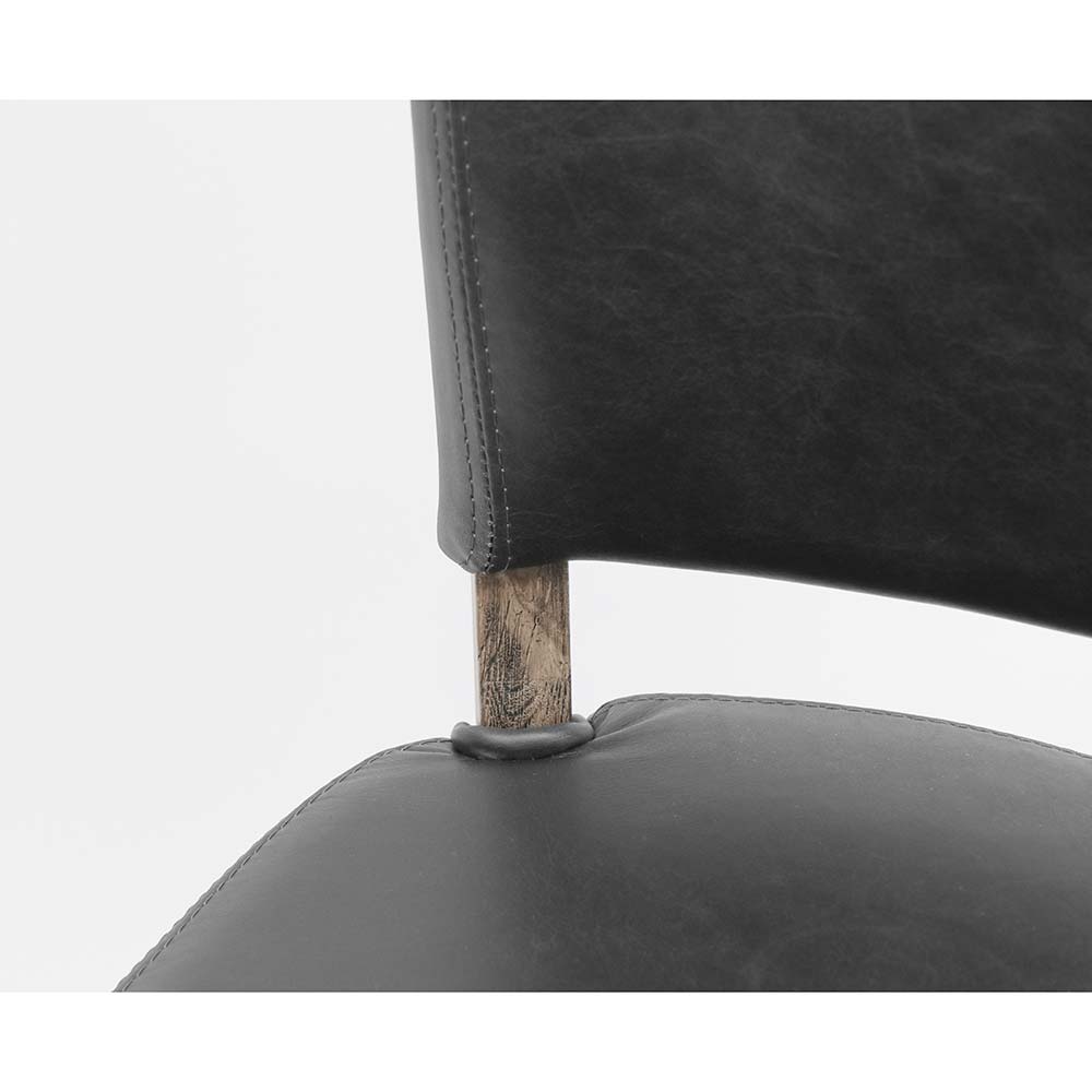 Crane Leather Dining Chair Black