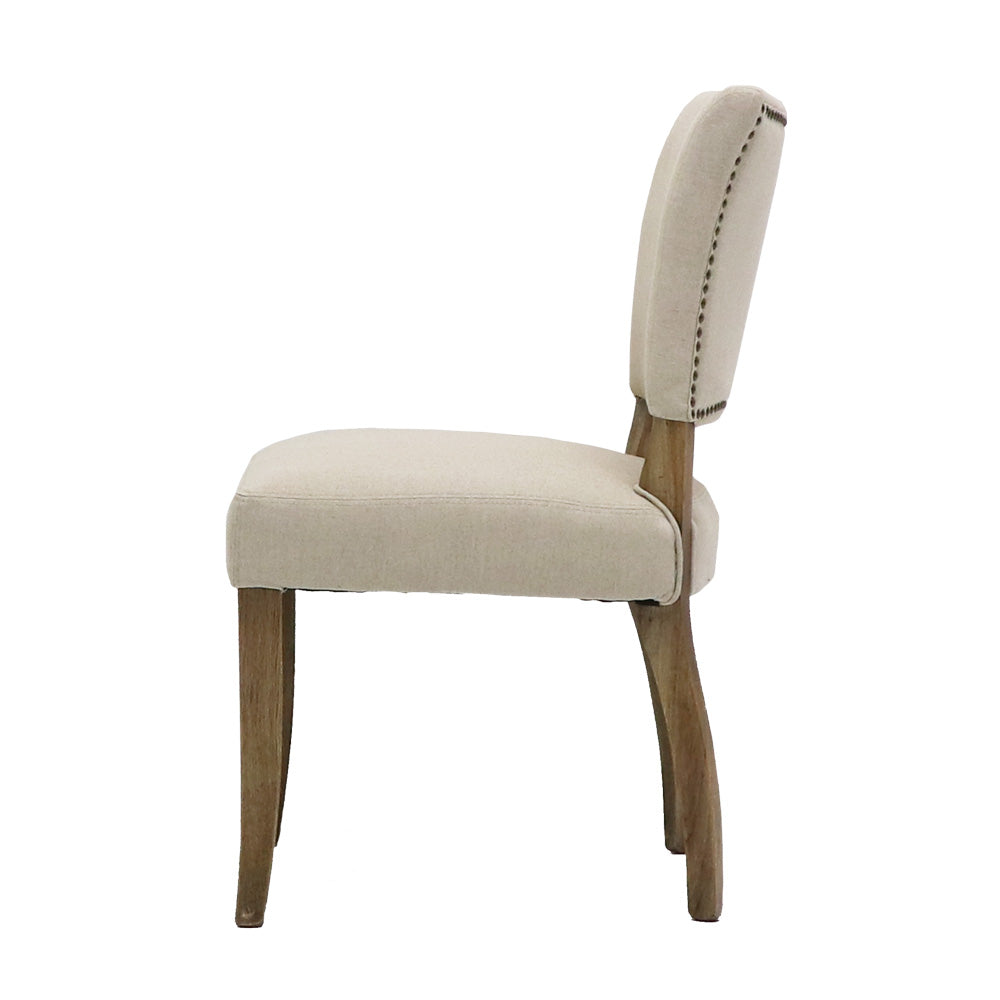 Crane Linen Dining Chair - Cream