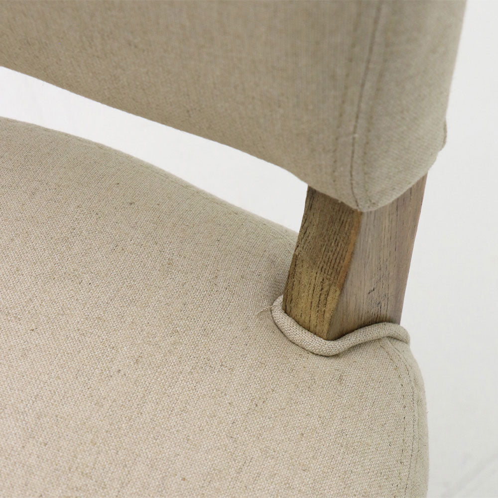 Crane Linen Dining Chair - Cream