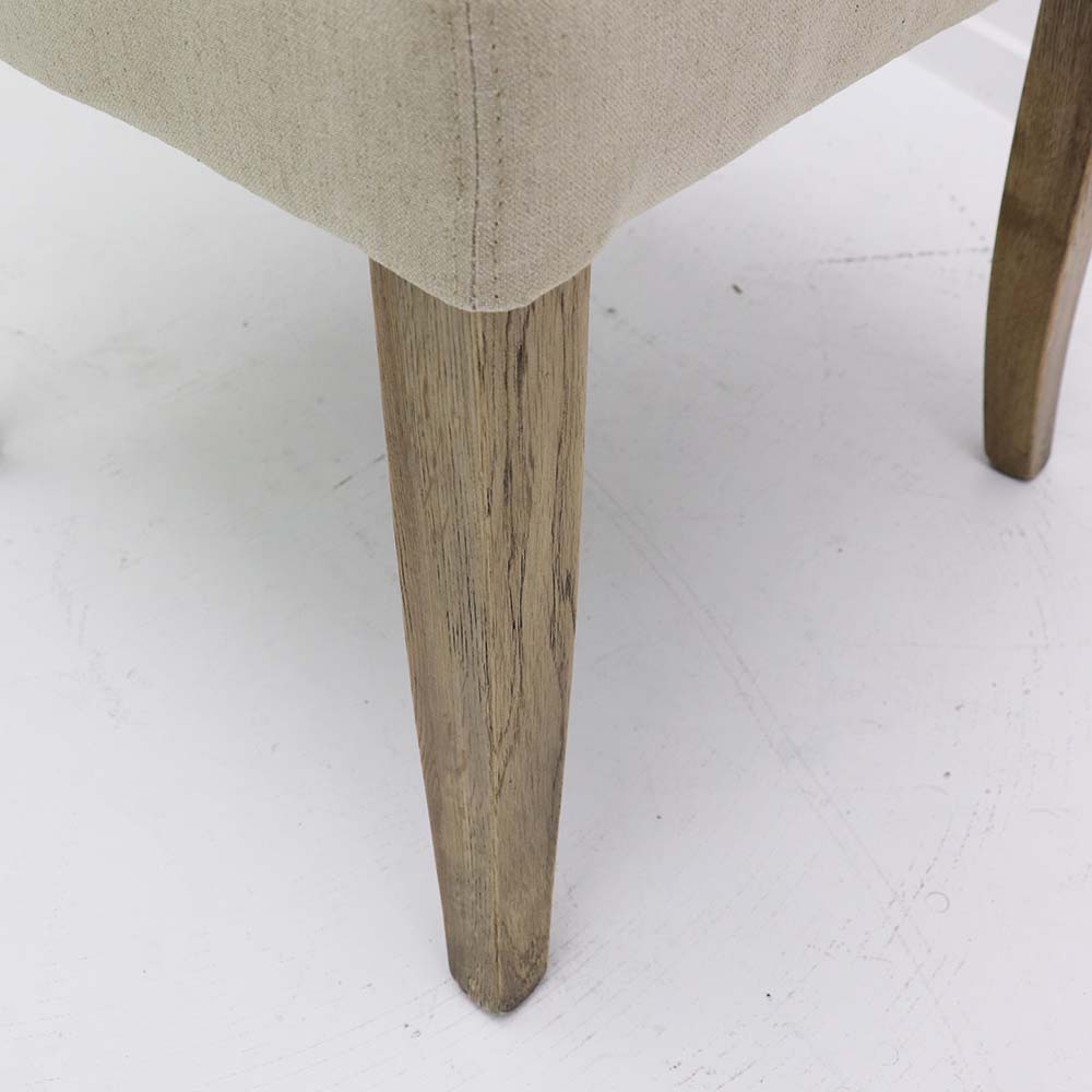 Crane Linen Dining Chair - Cream