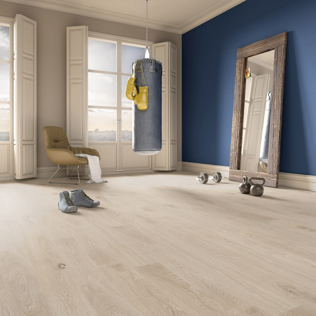 Oak Ivory Cream engineered flooring