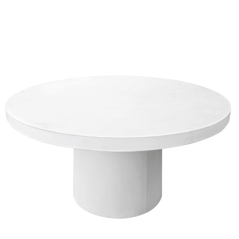 Milazzo Round Concrete Table White  - 150cm