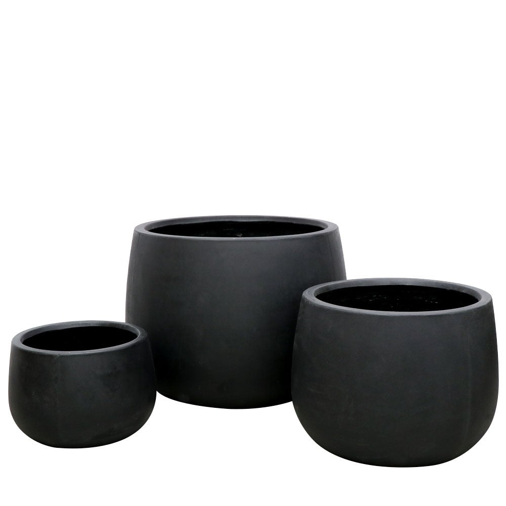 Ahuriri Black Planter - Large